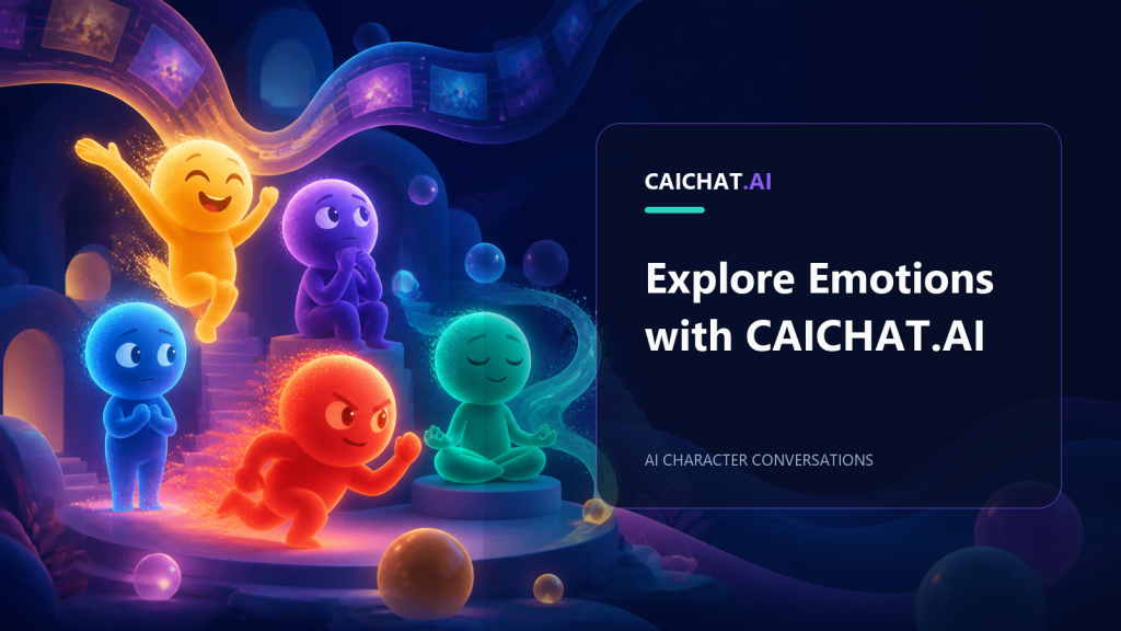 Colorful emotion mascots for AI character conversations