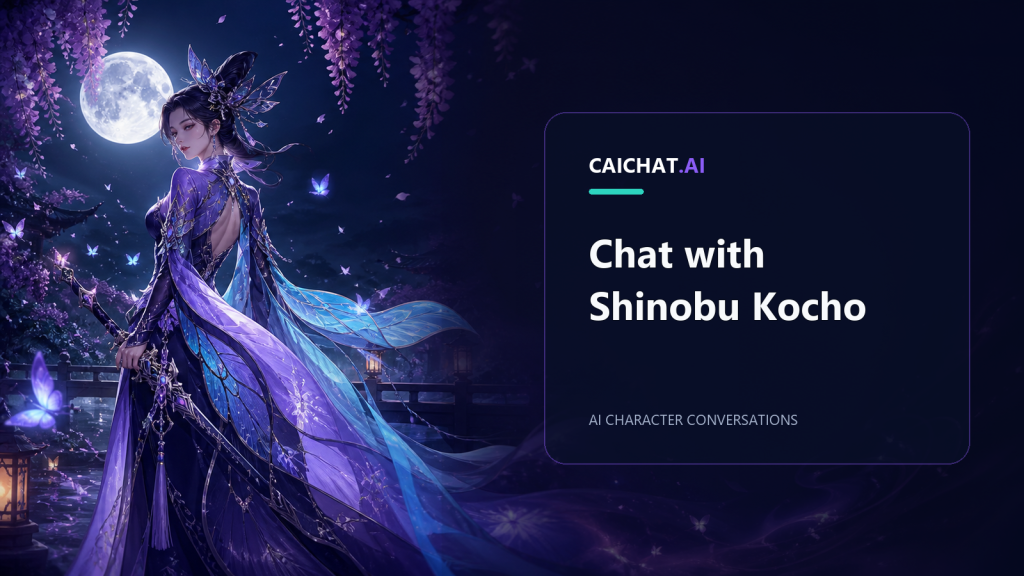 Butterfly inspired swordswoman in an AI conversation illustration