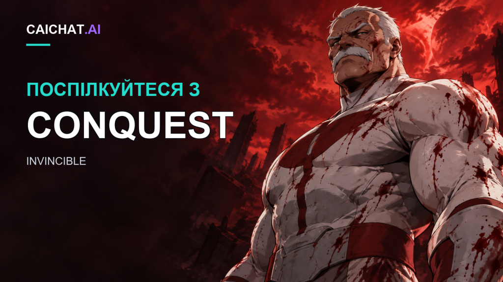 Ілюстрація похмурої довговолосої фігури в темних шипастих обладунках із розвіваним багряним плащем у драматичній позі, оточеної оранжево-червоним світлом і темрявою.