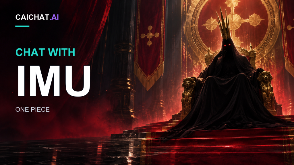 Illustration of a silhouetted figure in flowing robes standing before a massive empty throne in a grand hall lit in purple and red light, the figure looking upward with the throne framed in shadow.