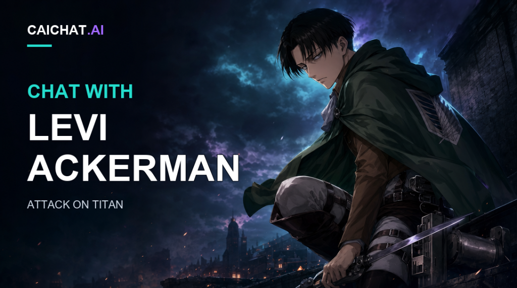 Illustration of a man with short black hair in a green hooded cloak with a winged emblem and brown scout-style gear with a sword, crouching on a rooftop at night above a dark cityscape under a cloudy blue-purple sky.